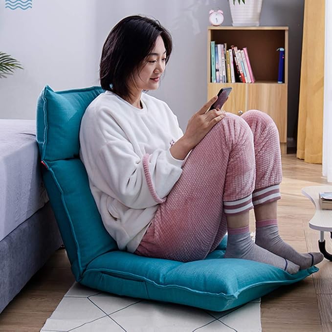 Tatami Floor Chair Sofa Lightweight and Mobile Perfect Back Gaming Chair Support Great Folding Adjustable for Gaming and Studying