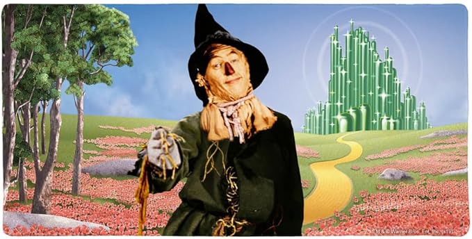 Wizard of Oz Scarecrow Character Large Gaming Mouse Pad Desk Mat with Stitched Edges Non-Slip Base for Gamer Home and Office 31.5 x 15.7