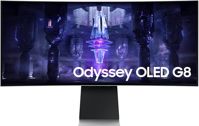 SAMSUNG 34-Inch Odyssey G85SB Series QD-OLED Ultra WQHD Curved Gaming Monitor 175Hz 0.03ms DisplayHDR True Black 400 AMD FreeSync Premium Pro (Renewed)