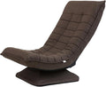 Adjustable Floor Gaming Chair High Back Lazy Sofa Sleeper for Game Recreation Room 360° Swivel Adjustable Backrest Soft Cushion.Coffee