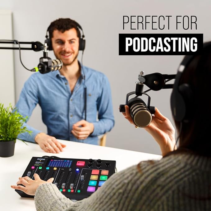 RØDE PodMic USB Versatile Dynamic Broadcast Microphone With XLR and USB Connectivity for Podcasting Streaming Gaming Music-Making and Content Creation &amp PSA1 Swivel Mount Studio Microphone Boom