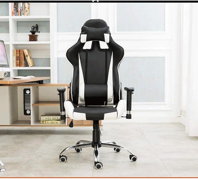 YYDS Chair Racing Style Gaming Chair Executive Ergonomic Swivel Chair with Headrest and Lumbar Pillow Lifting Handrail Esports Chair Ergonomically (Color : Orange Size : Nylon feet)
