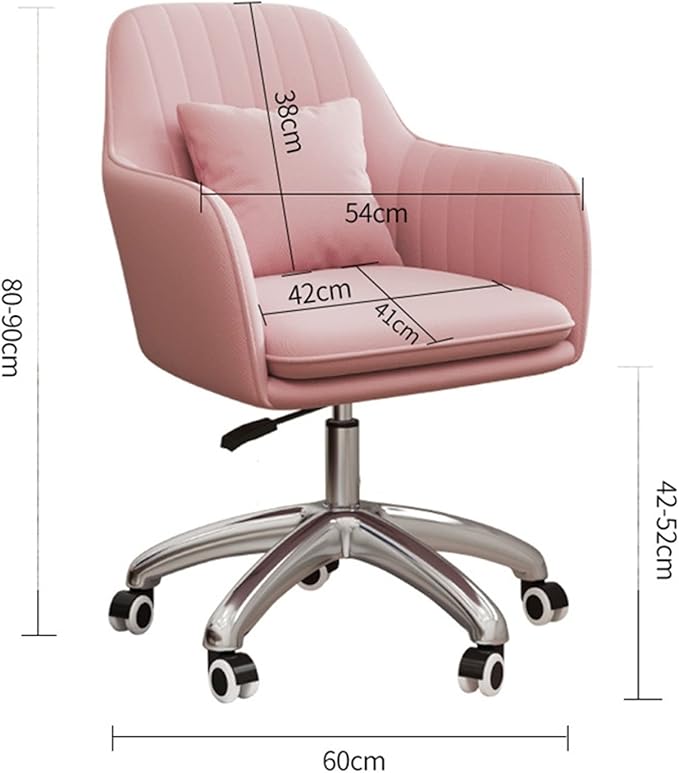 Adjustable Office Computer Chair with Armrest Office Chairs Furniture Swivel Computer Chair Creative Pink Gaming(Green-White)