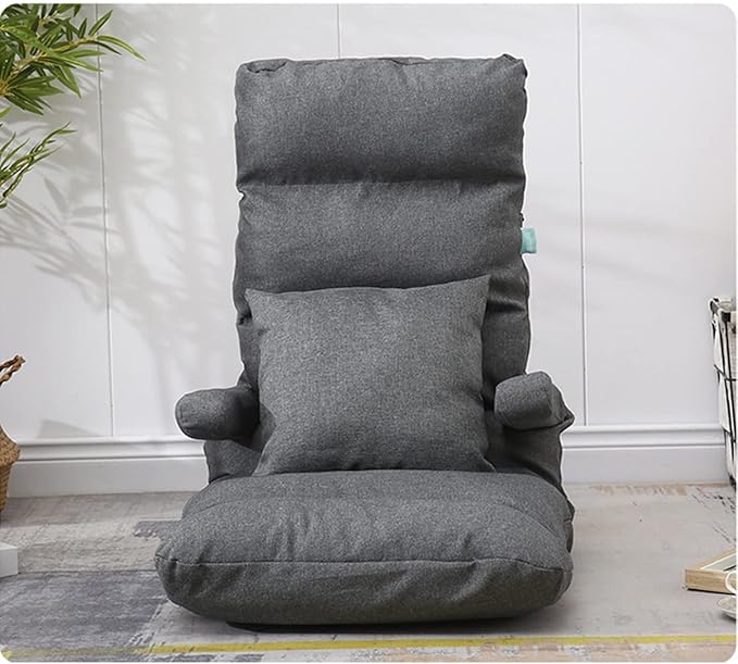 YCKEGEW Lounge Chair for Bedroom with Pillow Gaming Chair for KidsSingle Sofa Bed Arm Chair42 Positions AdjustableFloor Couch ReclinerMeditation Chair Padded Sleeper Bed (Color : Pink)