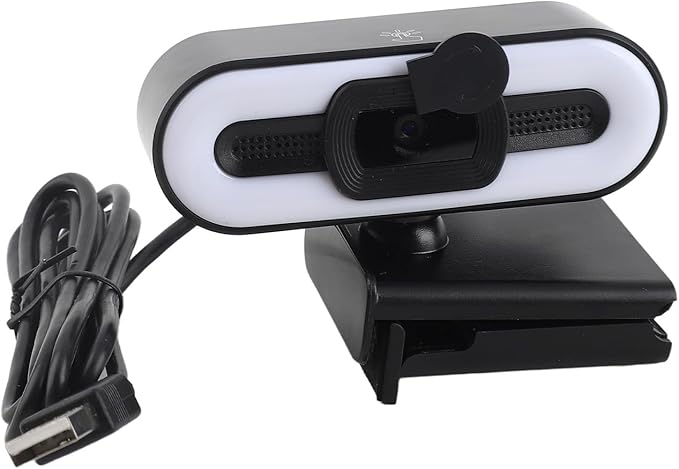 4K Webcam USB Webcam Built in Microphone Bright Fill Light Auto Beauty for Laptop Desktop Computer Streaming Camera for Video Calling