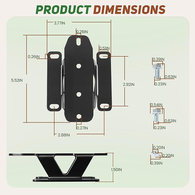 Camoo Heavy-Duty Monitor Mounting Bracket Kit Fits for John Deere 4640 and 4240 Display Gen4 Gen5 Gen5+ Display Module Mounting Bracket Universal Regular for Support Stability