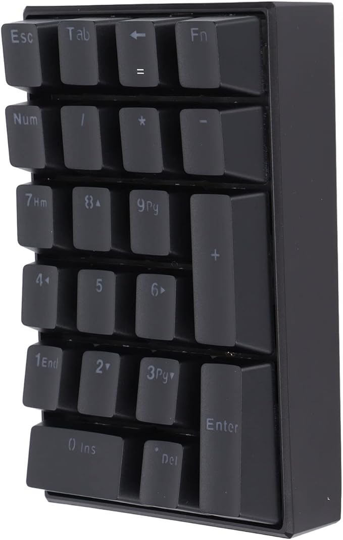 YOUTHINK Wired Gaming Keyboard Backlit Mechanical Keyboard 21 Keys LED for Computer Users ABS Black (Blue Switch)