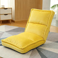 Floor Chair Folding Gaming Chair with Back Support 42 Adjustable Positions Lazy Sofa Lounge for Playing Reading Meditating Room Recliner for Adults Kids(/Yellow)