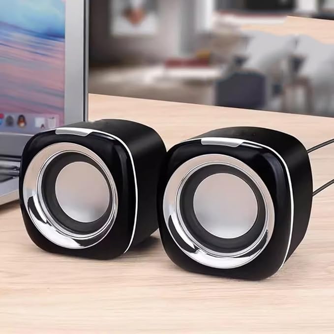 Computer Audio Desktop Wired Small Speaker Subwoofer Surround Built-in