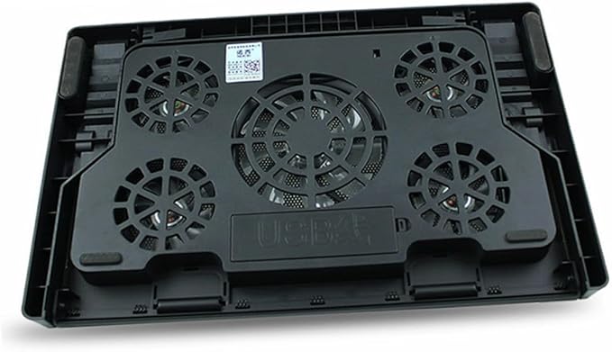 DOITOOL USB Laptop Cooling Pad with 5 Fans Cooler Base Black Multi-Angle Adjustable Laptop Cooling Device Suitable for Gaming and Office Use