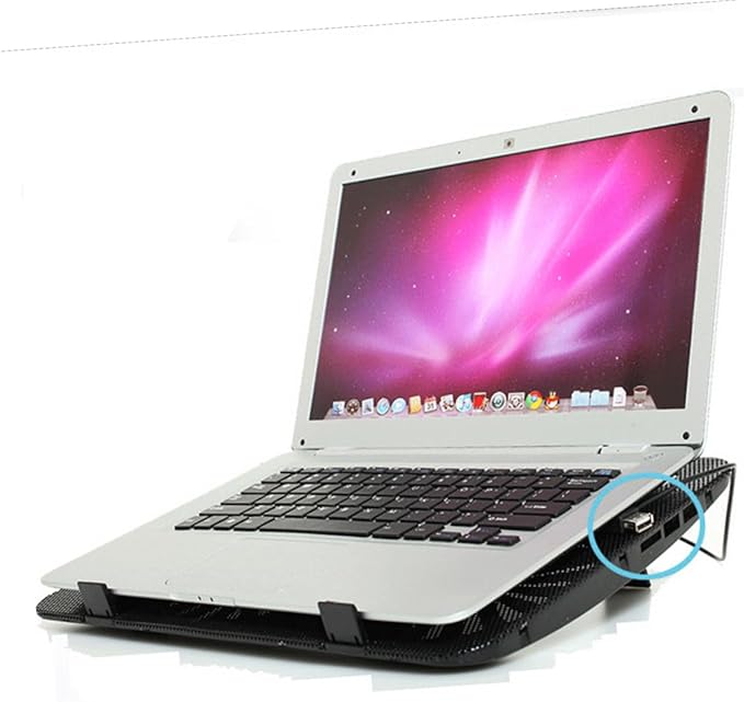 Laptop Cooling Pad USB Powered Notebook Cooler Fan for Laptops Ergonomic Design Strong Heat Dissipation Energy Saving Cooling Mat