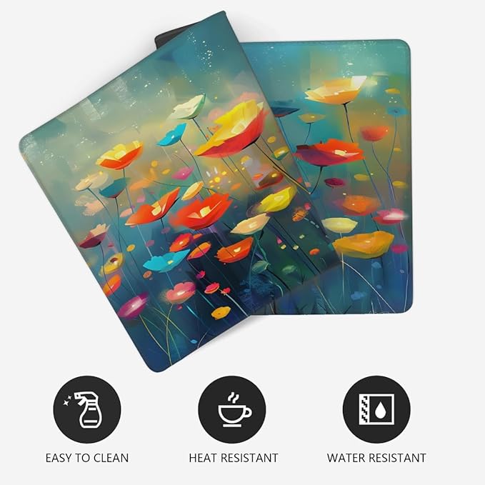 Color Painting Flower Large Mouse Pad Gaming Mousepad Desk Mat for Desktop Computer Keyboard Waterproof Mouse Mat Desk Pad with Non-Slip Base for Game School Office Home 35.4 x 15.7