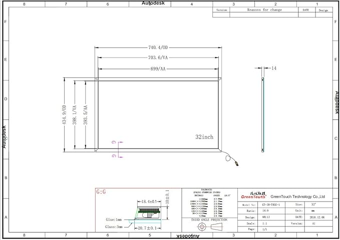 GreenTouch 32 inch Infrared Touch Frame ir Touch Overlay Infrared Touch Frame Bezel Touch Screen Overlay…