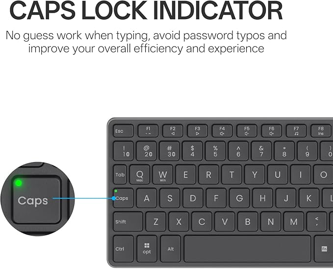 Rapoo Portable Wireless Keyboard with Touchpad Multi-Device HTPC Keyboard for PC-Connected TV/Tablet/Steam Deck/Gaming Console/Raspberry Pi/Mini PC - Support Touch Gestures for Windows &amp Mac Bla