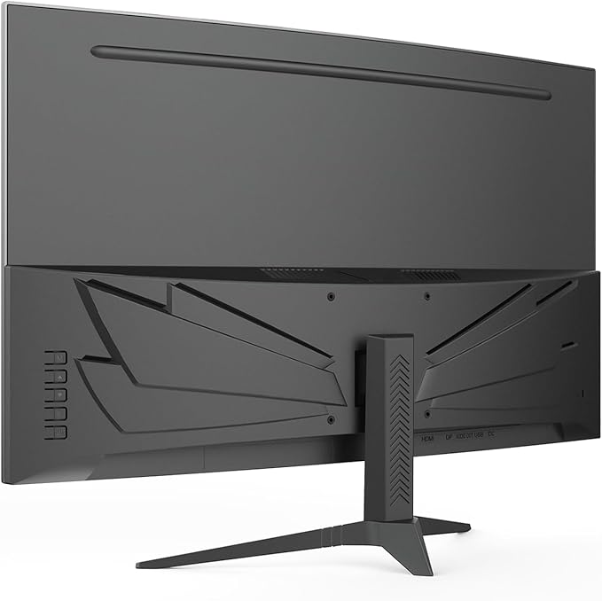 CRUA 27 Curved Gaming Monitor 2k QHD(2560*1440P) VA Screen 1800R 165Hz/180Hz Computer Moniter Supports AMD Freesync 120% sRGB Built-in Speakers Wall Mountable Installs(HDMI 2.0/DP 1.4)-Black