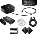 Genuine HP Docking Station for Laptop Dual Monitor and Charging Bundle-HP USB-C G5 Dock 5YH27AV#ABA with 120W AC Adapter HDMI Cable USB-C Cable &amp Fiber Cloth &amp Reusable Cable Ties