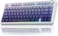 AULA F75 Pro Wireless Mechanical Keyboard75% Hot Swappable Custom KeyboardRGB BacklitPre-lubed Linear SwitchesSide Printed PBT Keycaps Mechanical Gaming KeyboardsGradient Purple