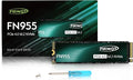 FN955 2TB NVMe SSD M.2 2280 PCIe Gen4x4 Up to 7300MB/s 3D NAND TLC Flash Internal Solid State Drive Configure SLC Cache Storage and Memory Expansion for PS5 Laptop Desktop