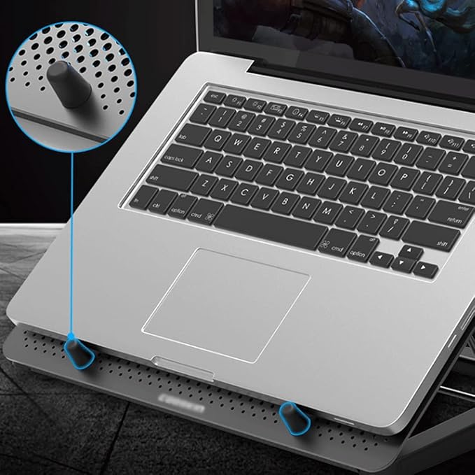 Steel Mesh Panel LED Fan Adjustable Speed Control 10 -17 Laptop Cooling Pad Cooling Bracket