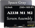 A2338 M1 M2 2020 Screen Replacement for MacBook Pro Retina M1 M2 A2338 EMC 3578 8162 MYD83 MYD92 MYDA2 MYDC2 MNEQ3 MNEP3 MNEJ3 Full LED LCD Screen Display Assembly Grey