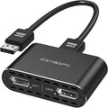 DisplayPort to Dual DisplayPort Adapter Dual 4K120Hz or 4K144Hz+4K60Hz Extend/Copy Mode/SST/MST to 2 DP Display Port Adapter for 2 Monitors (MacOS Only Supports SST Mode No DP Cable)