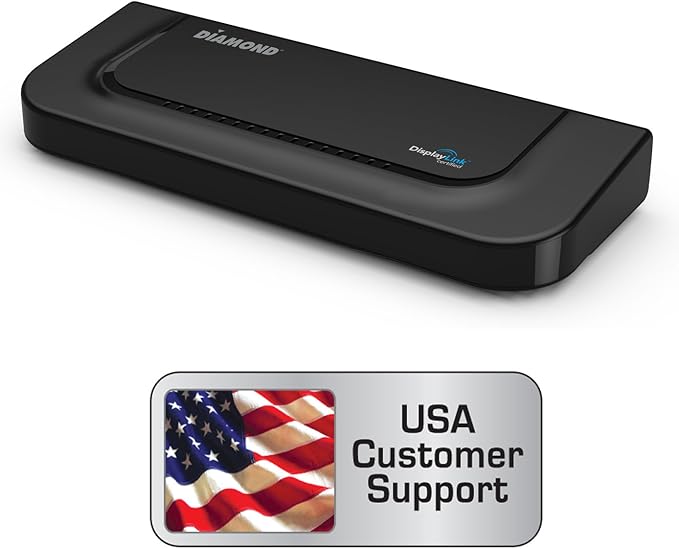 Diamond Multimedia Dual Video Output USB 3.0/2.0 Universal Docking Station with Gigabit Ethernet HDMI DVI Audio for Windows 11 MacOS and Android 5.0+. Display Link Certified DL-3900 Chip