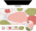 LATEEFAH Mouse Pad with Wrist Rest Large Mouse Pad Ergonomic Gaming Desk Pad Keyboard Wrist Rest Set 4-in-1 Desk Mat Keyboard Mat for Home Office
