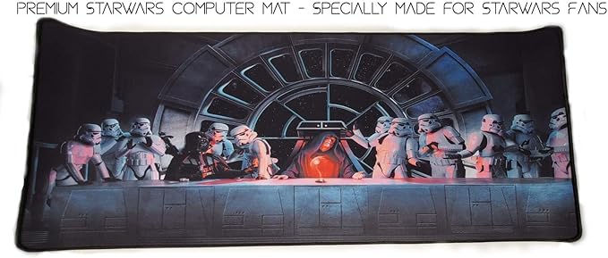 Starwars Large New Gaming Mouse Pad XXL Size (400mm800mm2mm) Extended Mouse Mat/Desk Pad with Non-Slip Rubber Base Special-Textured Surface for Keyboard and Mouse (90x40 Star Wars)