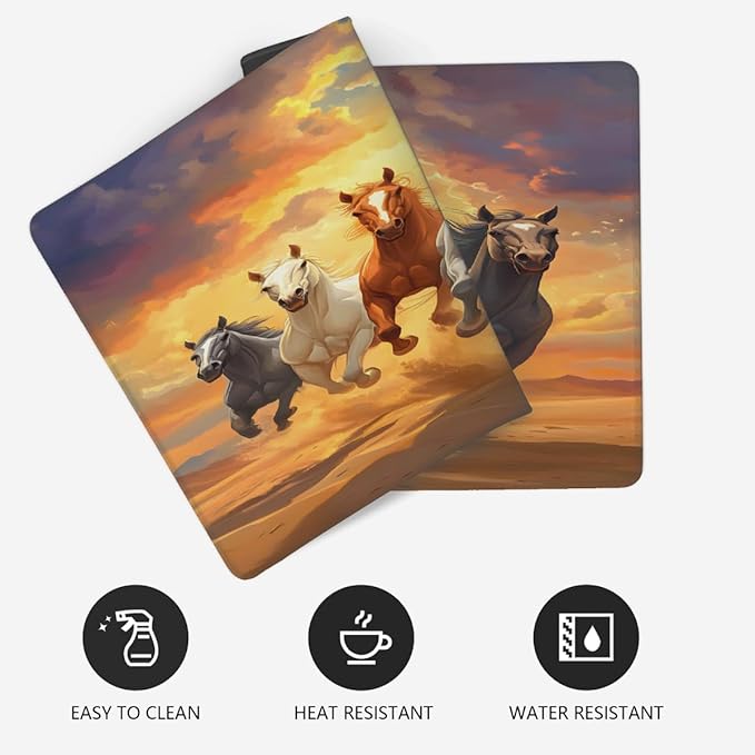 Large Fun Horse Animals Mouse Mat Computer Mousepad with Non-Slip Rubber Base Waterproof Mouse Pad Desktop Keyboard Pad for GamerHome School Laptop Office Accessories16x35.5in