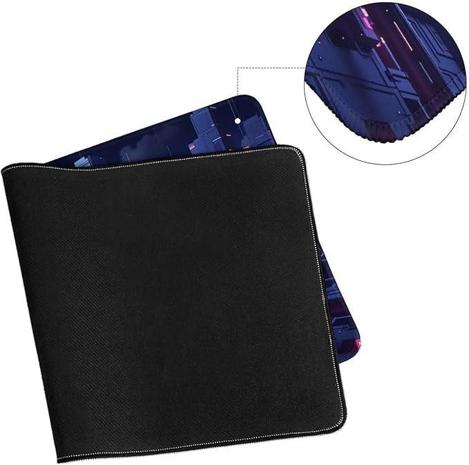 Cityscape Gaming Mouse Pad Non-Slip Rubber Base XL Mousepad Waterproof Washable Stitched Edge Mouse Mat for Desk Home Office 29.5x16