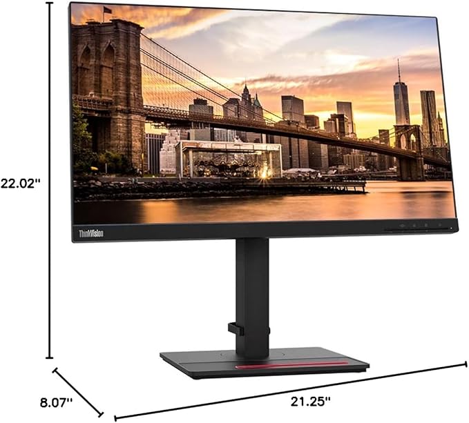 Lenovo ThinkVision T24i 23.8in 1920 x 1080 FHD IPS WLED-Backlit LCD 2-Pack Raven Black Monitor Bundle with HDMI VGA DisplayPort USB Hub MK270 Wireless Keyboard and Mouse Combo and Gel Mouse Pad
