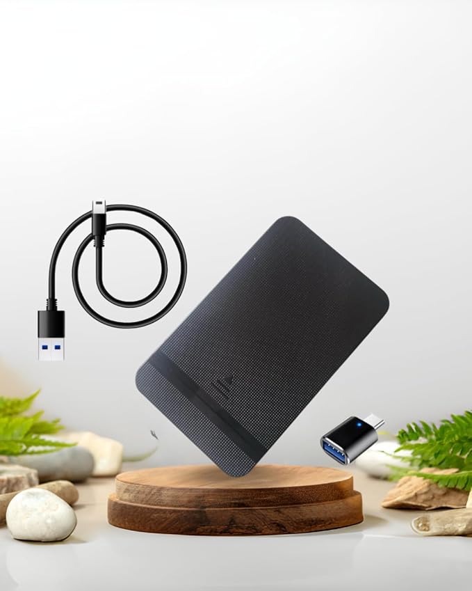 Portable 500GB External Hard Drive - USB 3.0 &amp USB C for PC Mac PS5 (Storage Only) PS4 Phone (Android and iPhone 15/16/17) &amp Xbox - Ultra Fast