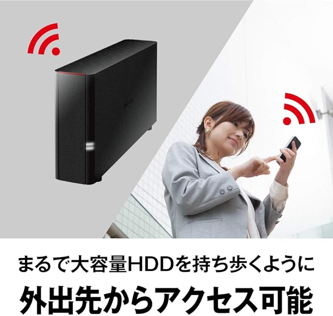 Buffalo NAS Smartphone / Tablet / PC Compatible Network HDD 2TB LS210D0201G [Entry-Level Model]