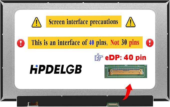 Replacement for LQ156M1JW03 LQ156M1JW04 LQ156M1JW06 LQ156M1JW08 LQ156M1JW09 LCD Screen Display Panel 15.6 1920x1080 FHD 240Hz 40Pin Non-Touch