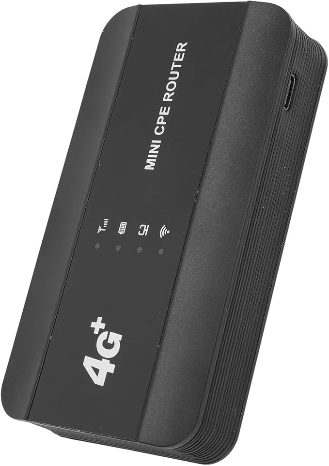 4G WiFi6 Mobile Hotspot 300Mbps High Speed Up to 10 Users Connection 3000mAh Battery RJ45 Type C Port Pocket Mobile Wi Fi Router Hotspot for Travel Office