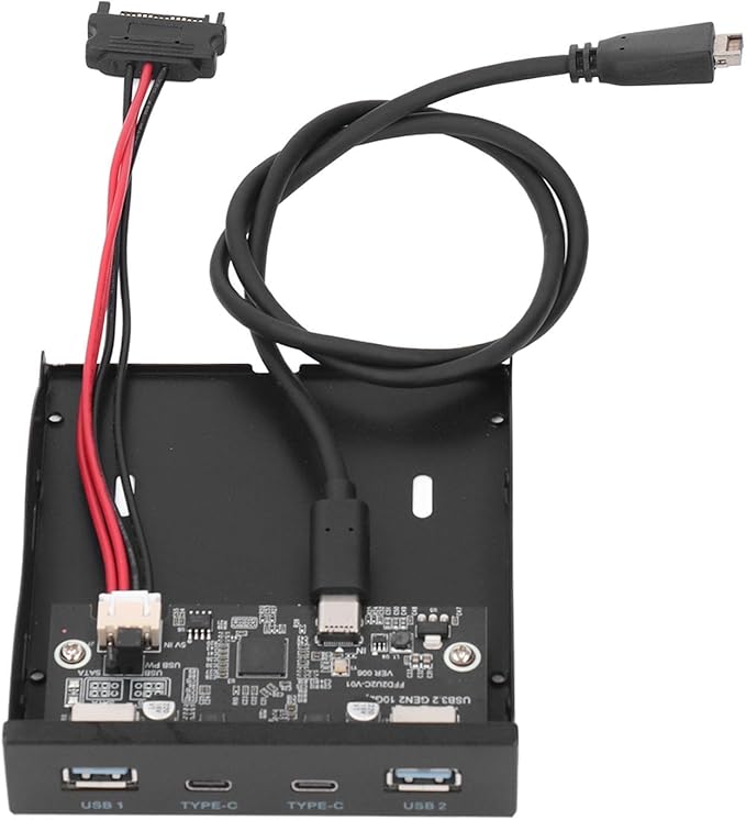 3.5 Inch Front Panel USB C HubUSB 3.2 Gen 2 Hub10Gbps 4 Ports Floppy Drive Bay 19pin to Type C Front PanelSupport for 10 11 2003for Linux System