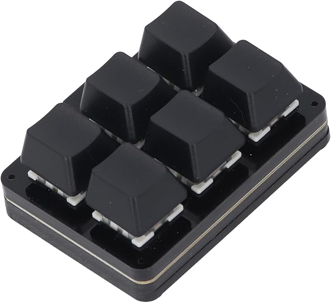 Mechanical Gaming Keyboard with Programmable Macro Support One Handed 6 Key Hotkeys Real time Floating One Click Start USB Type C Wired for Computers