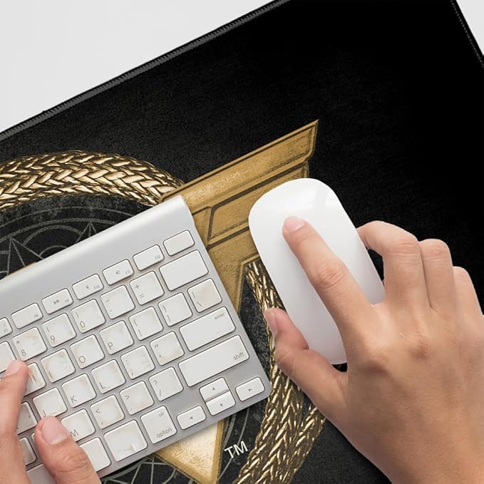 Wonder Woman Movie Golden Lasso Logo Large Gaming Mouse Pad Desk Mat with Stitched Edges Non-Slip Base for Gamer Home and Office 31.5 x 15.7
