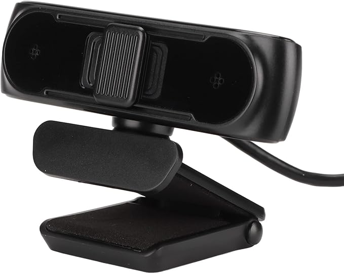 HD 1080P Webcam with Autofocus and Mic Plug and Play Computer Camera for Online Learning Teaching Meeting Black