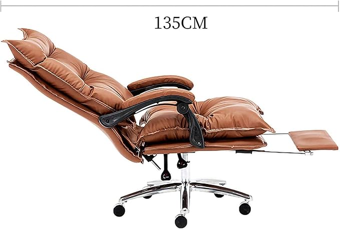 Home Office Chair Ergonomic Office Chair Swivel Desk Chair Gaming Recliner Computer Chair with Retractable Footrest Swivel Leather Office Chair for Home High Back Desk Chair