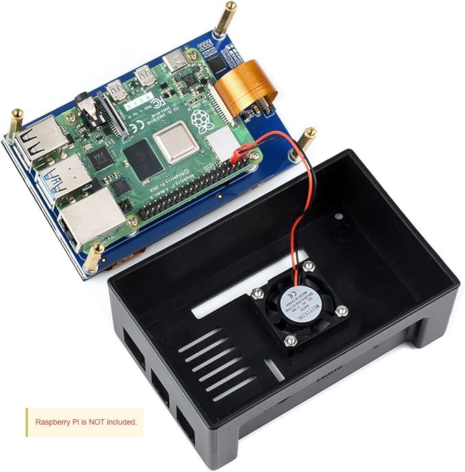 Waveshare 4.3 Inch Touch Screen DSI LCD with Case for Raspberry Pi 4B 800×480 Resolution Monitor IPS Capacitive Screen Support Raspbian/Ubuntu/Kali/Retropie/WIN10 IoT