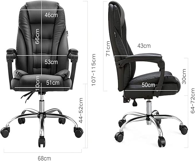 Office Chair Office Chair Computer Chair Home Boss Office Desk Chair Reclining Swivel Chair Comfortable Sedentary Gaming Chair Chair (Color : Black 1 Size : One Size) Needed