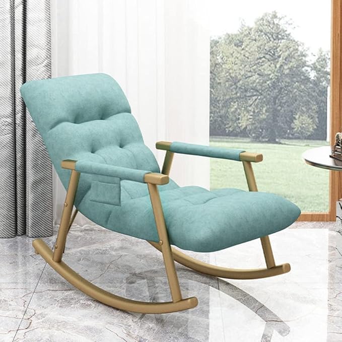 Office Chair Gaming Chair Computer Chair Rocking Chair Nordic Home Single Recliner Casual Lounger Living Room Deckchair Bedroom Balcony Rocking Chair Sofa Lazy Chair (Color : White-Style)
