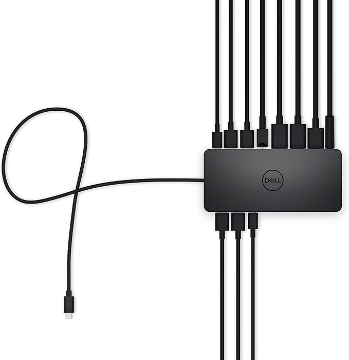 Dell Universal Dock (UD22): USB-C Docking Station with Future-Ready Design + HDMI &amp DisplayPort Cables + Ethernet - Dock Hub Bundle