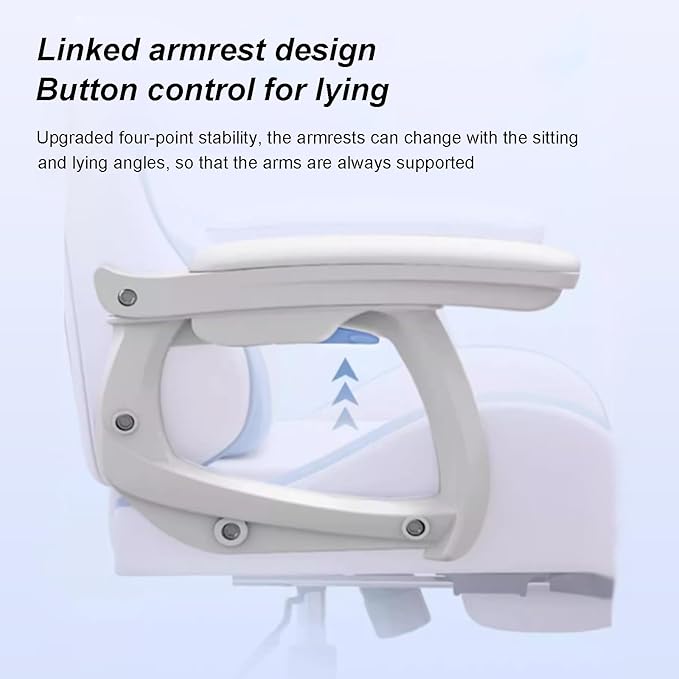 Gaming Chairs for Adults Height Adjustable Office Chair Computer Chair with Footrest for Play Work Study 360°Swivel Seat