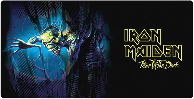Head Case Designs Officially Licensed Iron Maiden Fear of The Dark Graphic Art 23.62 x 11.81 x 0.12 inches (600 x 300 mm) - L Gaming Office Desk PC Keyboard Mouse Mat Pad