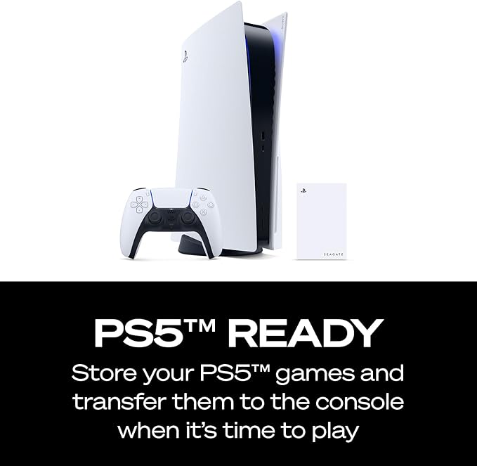 Seagate Game Drive for PlayStation® Consoles 2 TB External Hard Drive - USB 3.2 Gen 1 Officially-Licensed (STLV2000101)