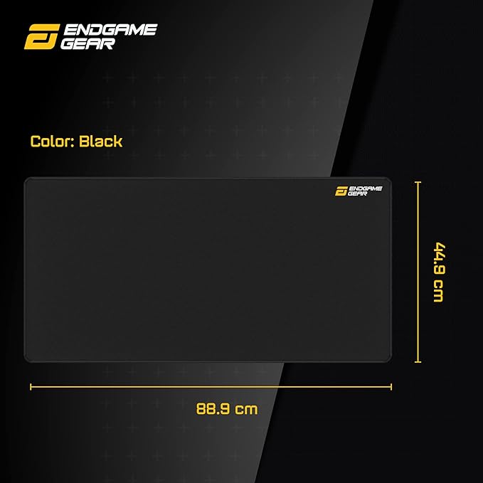ENDGAME GEAR MPJ 890 Desk-Mat Gaming Mouse Pad Nonslip Desk Pad Size 35 x 17.7 Black