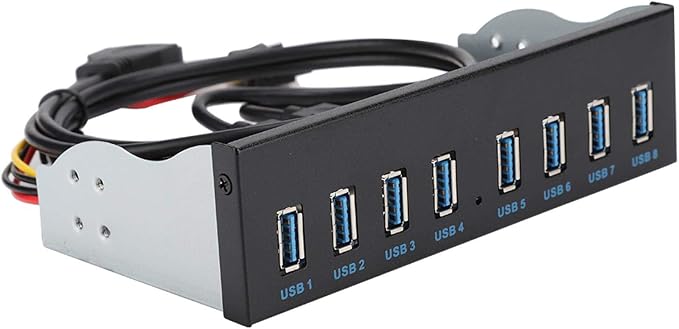USB3.0 8-Port Optical Drive Front Panel19Pin 8-Port Hub Optical Drive Expansion Pc Computer Front Panel Adapter5.25 Inch Optical Drive Box Provided of