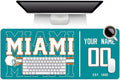ANTKING Miami Mouse Pad Custom Name and Number Desk Pad for Men Women Youth Gifts